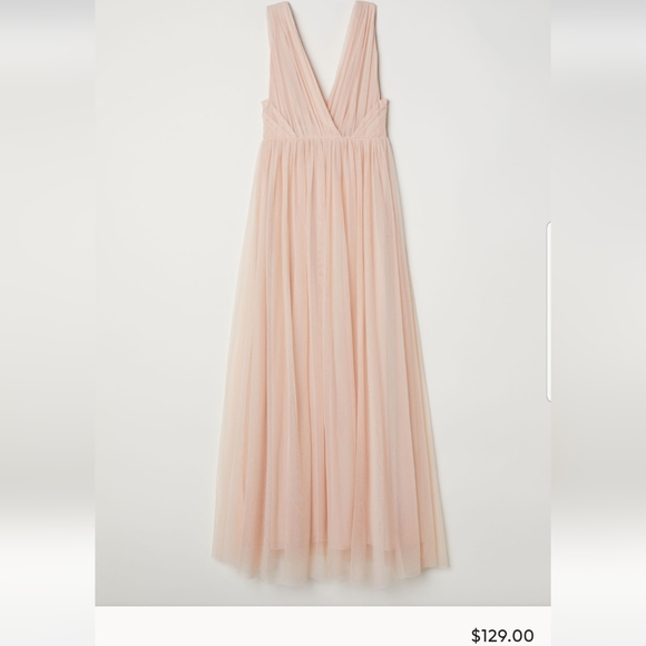 H&M Dresses & Skirts - H & M Long Mesh Dress Powder pink